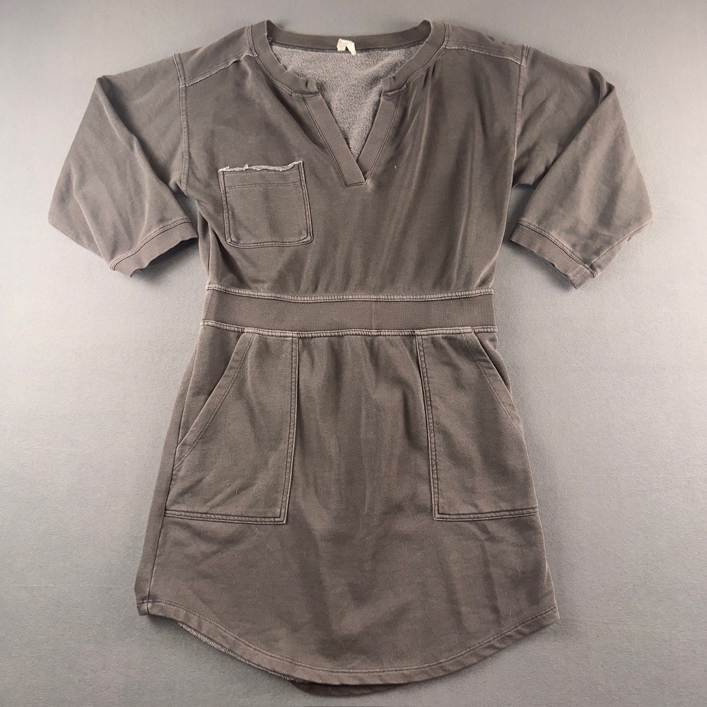 Daily Practice by Anthropologie Utility Mini Dress Black French Terry Small